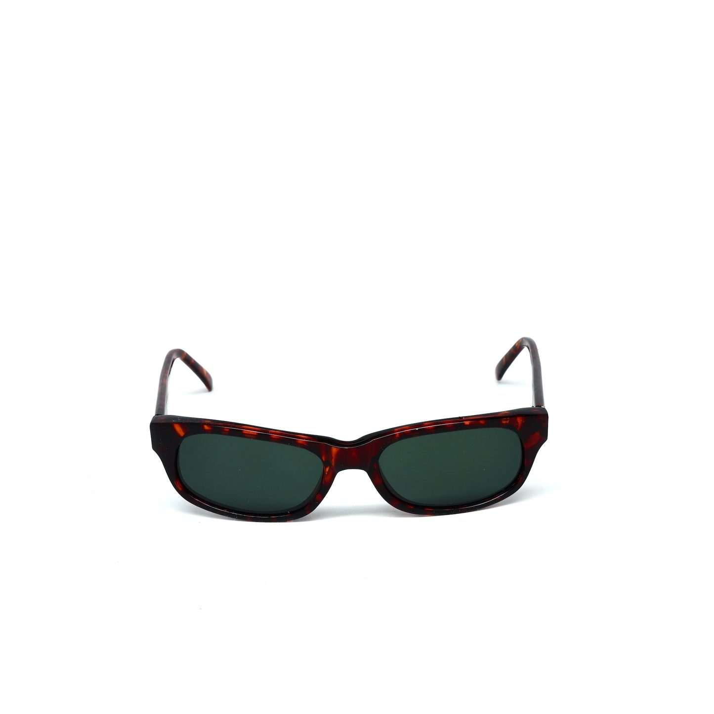 Vintage Small Size Rectangle Frame Slim Narrow Sunglasses - Tortoise