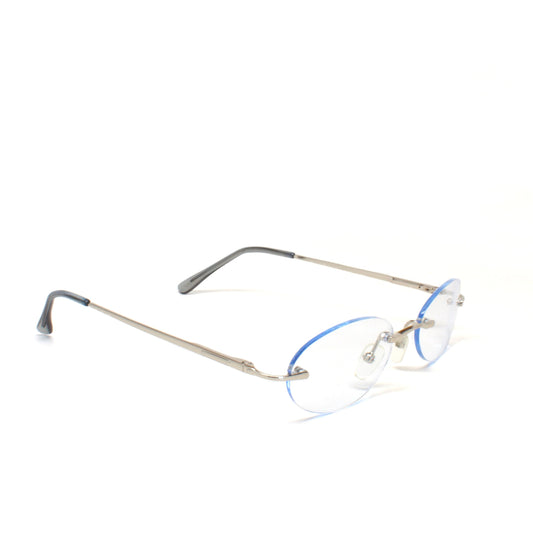 Vintage Small Size 2001 Light Tinted Non Framed Sunglasses - Blue