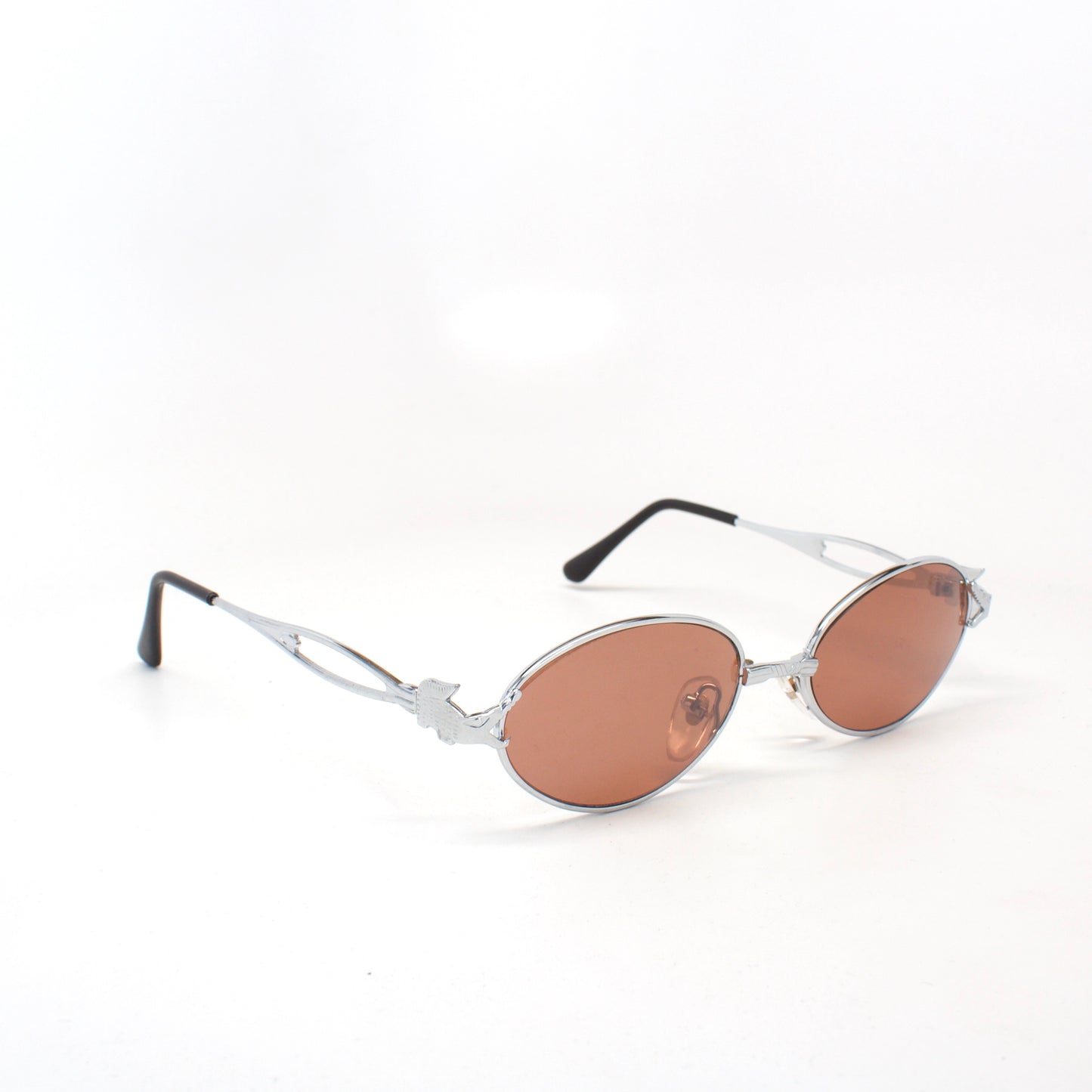 Vintage Standard Size 90s Verona Nightvision Oval Sunglasses - Silver