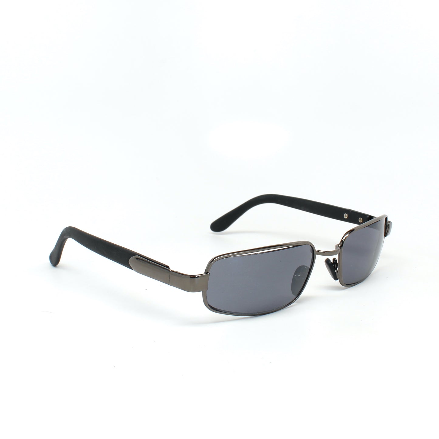 Vintage MINI Small Size 1996 Neo Rectangle Wire Frame Sunglasses - Silver