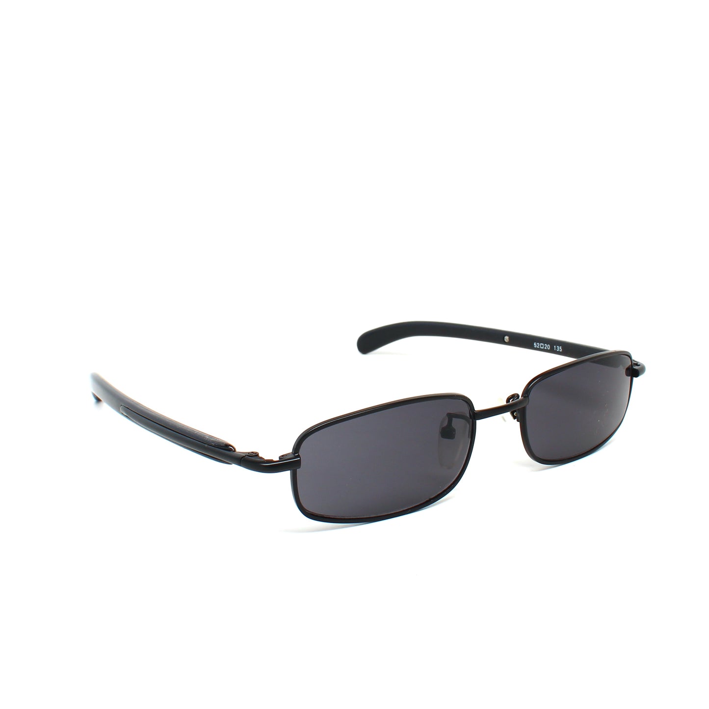 Vintage Small Size 1996 Wraparound Rectangle Roxbury Sunglasses - Black