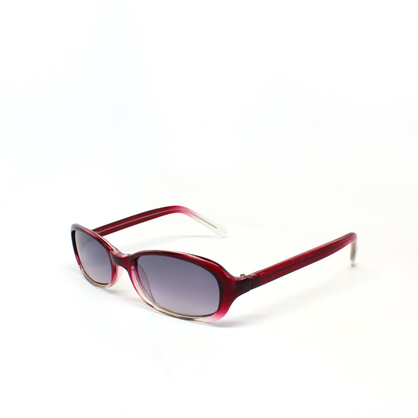 Vintage SMALL Size Y2k Neo Transparent Deadstock Rectangle Sunglasses - Red (READ SIZE)
