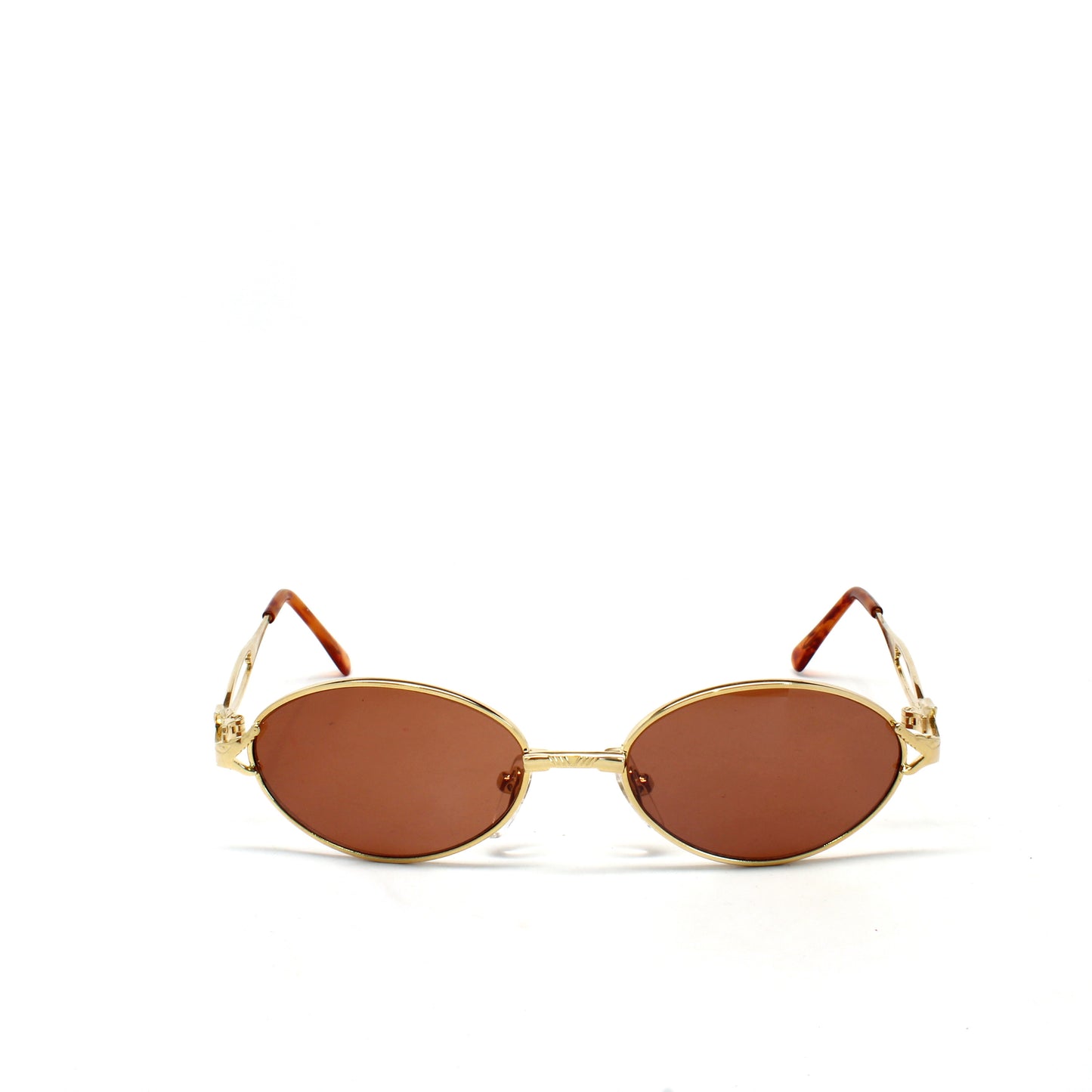 Vintage Standard Size 90s Verona Nightvision Oval Sunglasses - Gold