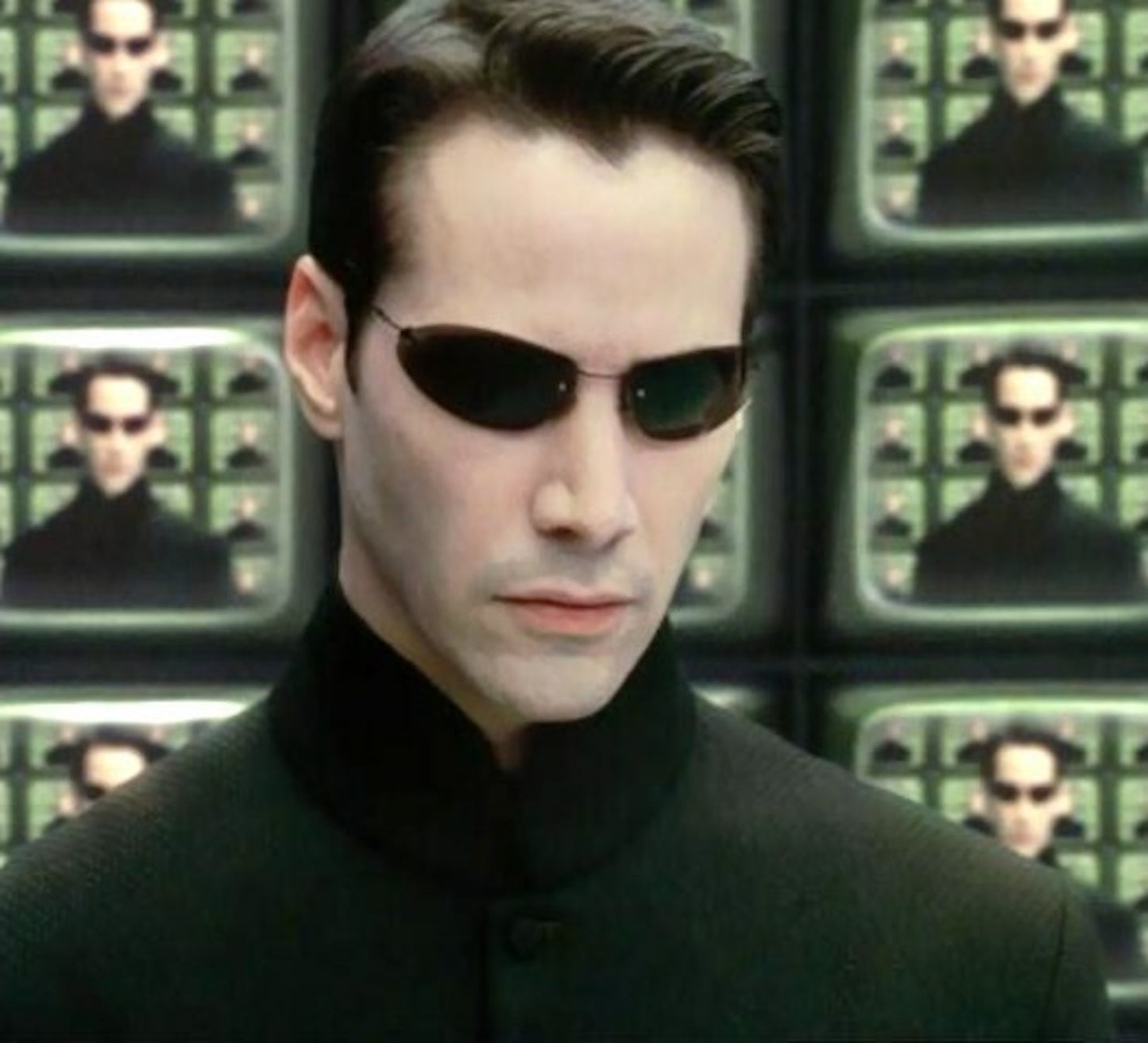 True Vintage Late 90s Enter The Matrix Sunglasses - Black