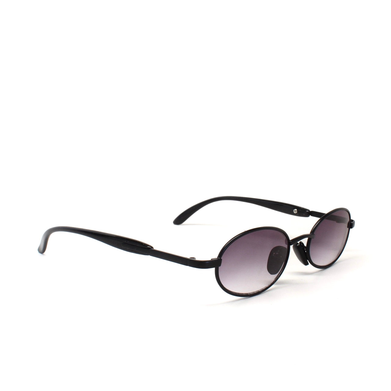 Small Size Mini 90s Deadstock Santa Fe Oval Sunglasses - Black