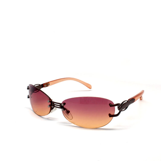 X-Static 1996 Rimless Two Tone Style Sunglasses - Red