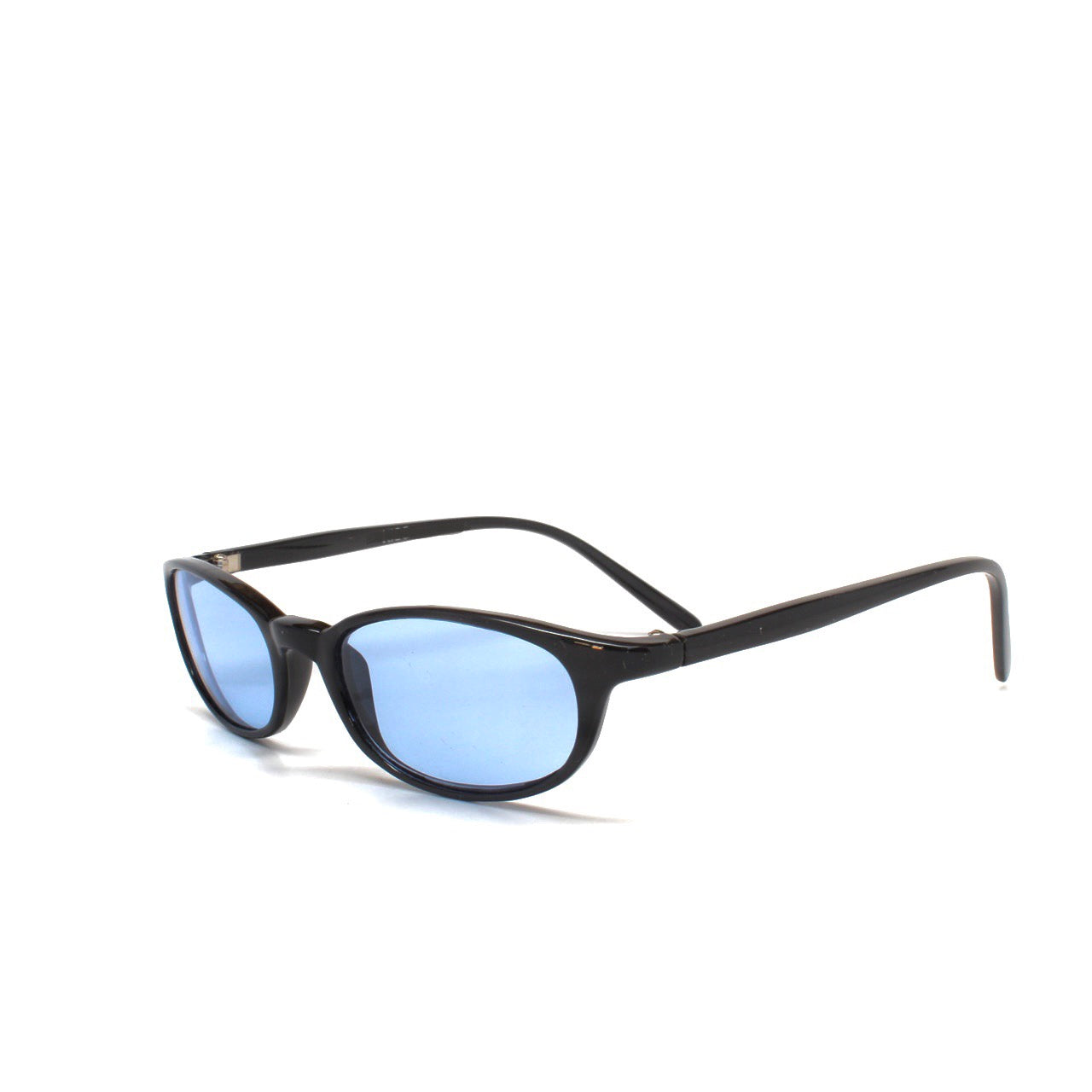 Vintage Small Size Y2k Roxbury Thin Oval Frame Sunglasses - Tortoise Blue