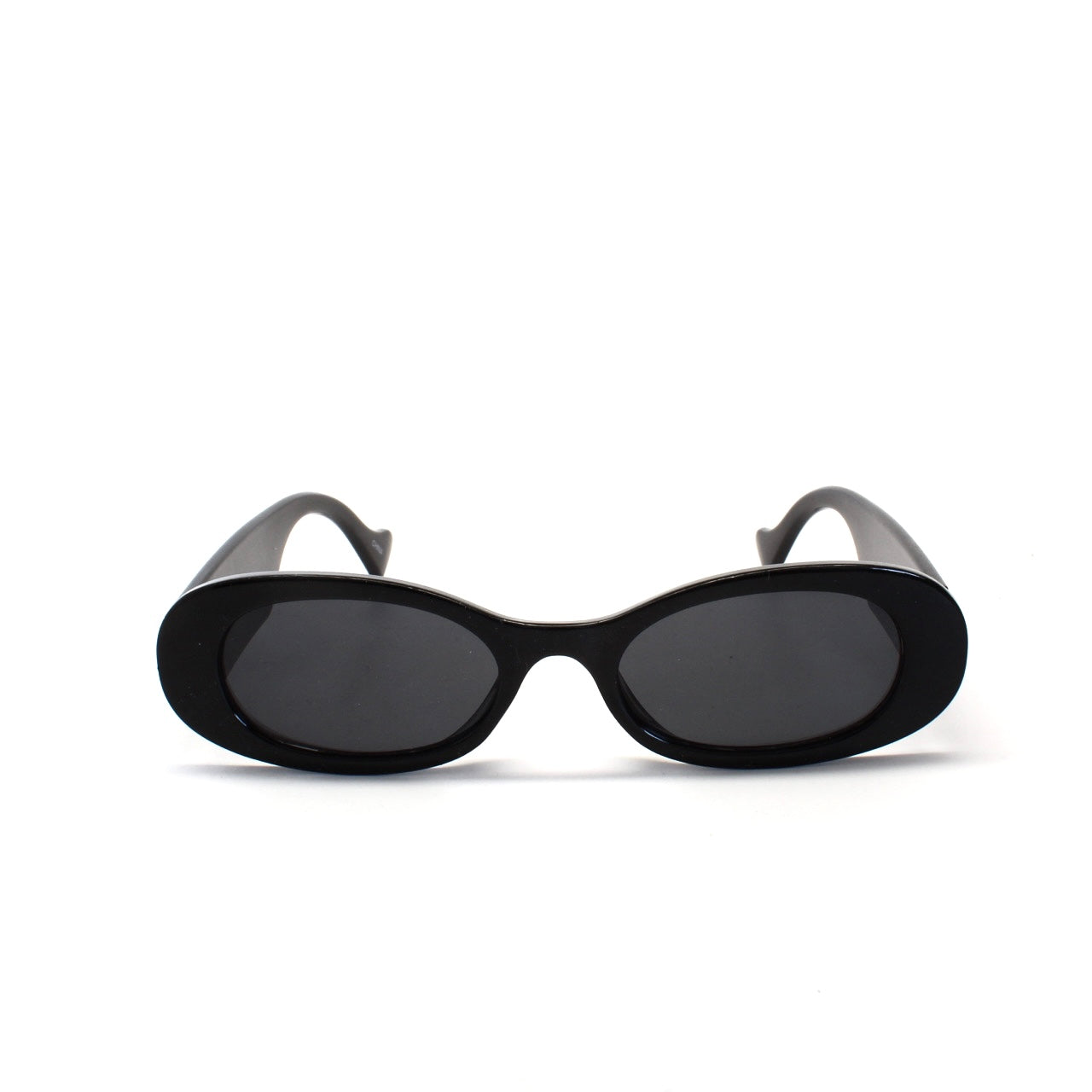 Retro Hermosa Oval Sunglasses - Black