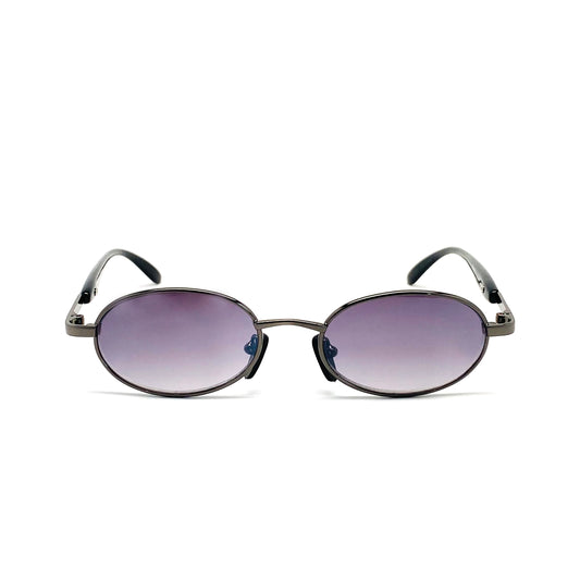 Small Size Mini 90s Deadstock Santa Fe Oval Sunglasses - Grey Lens