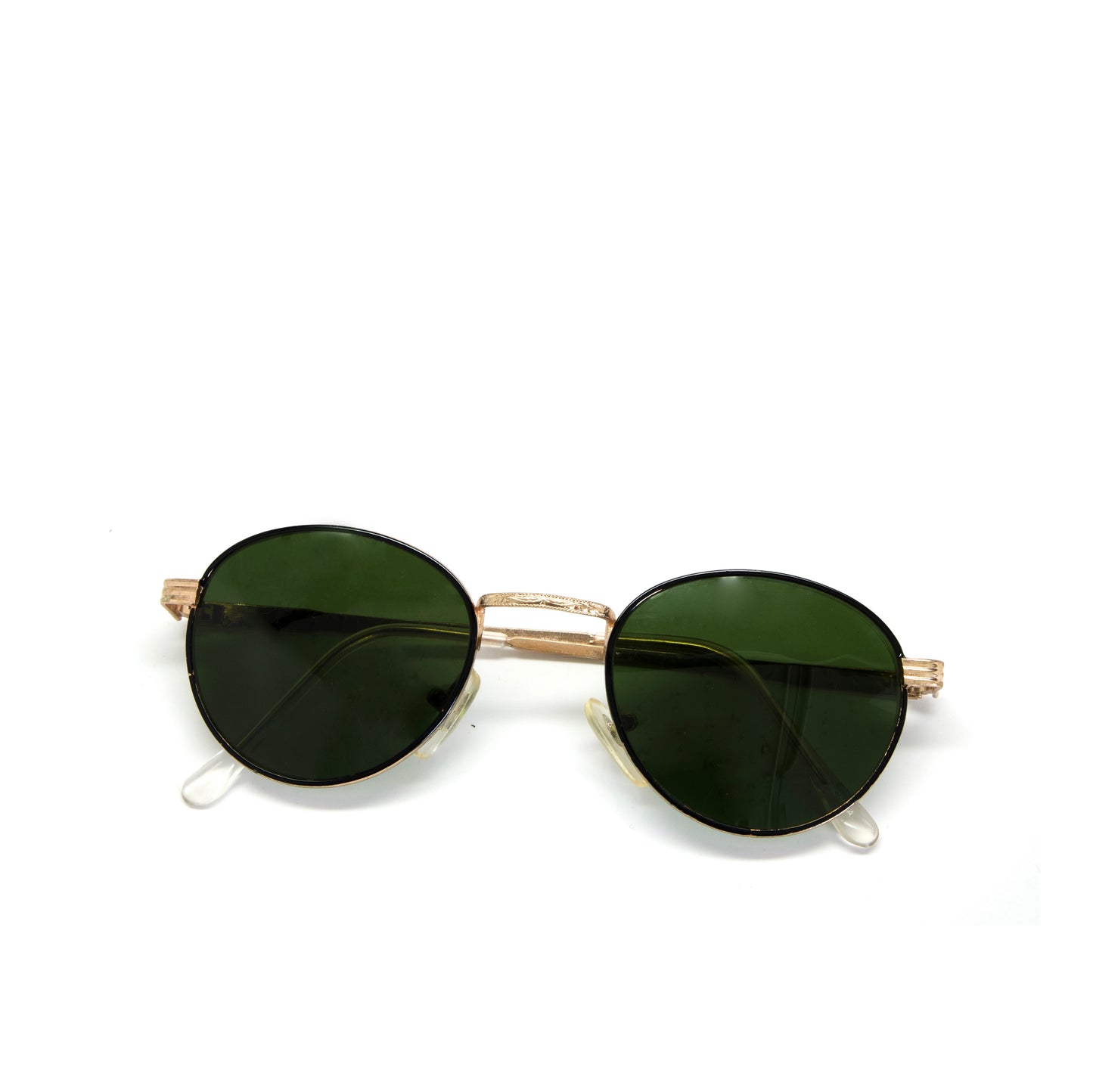 Vintage Standard Size Classic Circular Frame Deadstock Sunglasses - Gold