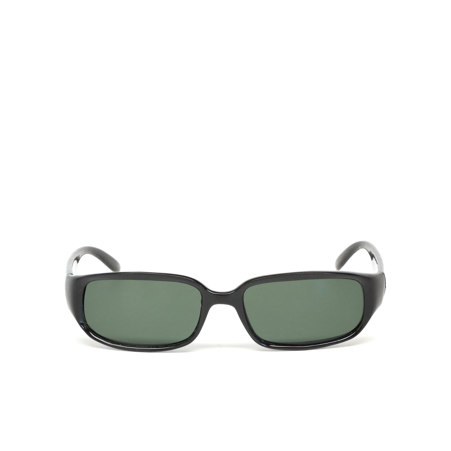 Vintage Standard Size Rectangle Frame Sunglasses - Black